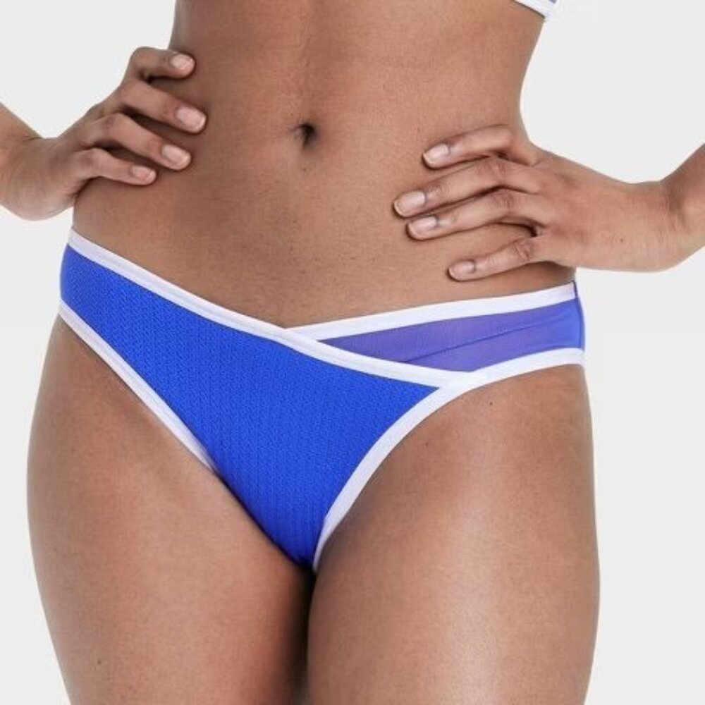 Colsie Women's Stunning Blue Contrast Trim Cheeky Underwear - NWT
